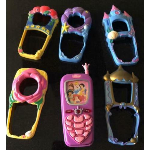 Disney Prinsessen Mobil telefoon met 5 verschillende hoezen