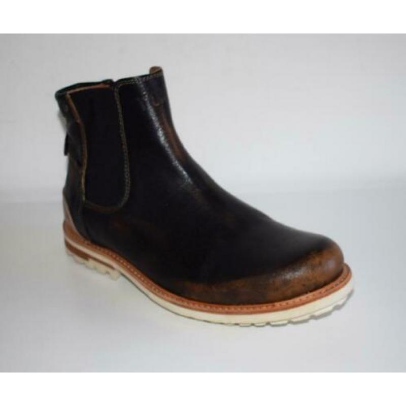 YELLOW CAB - leren chelsea enkelboots Brown - maat 41