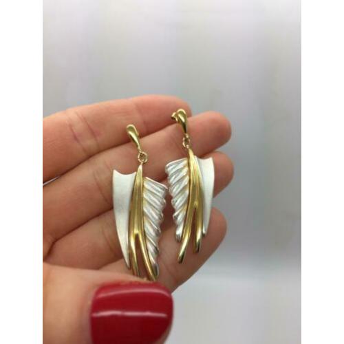 H148 Prachtige zilveren oorbellen Finse stijl