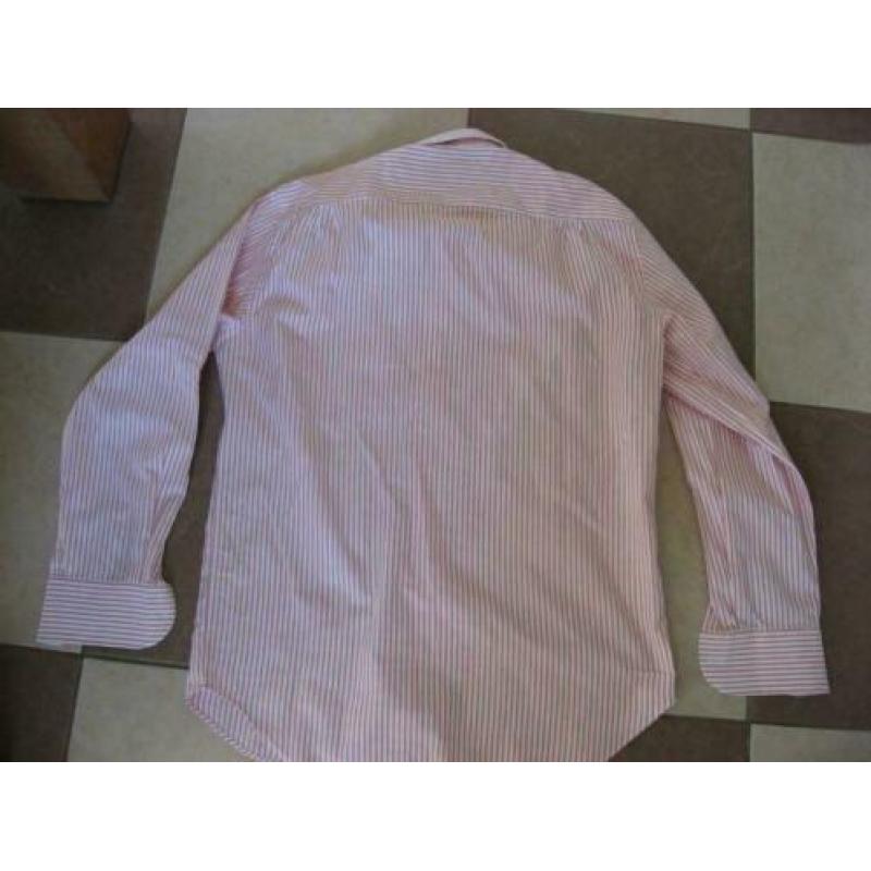 mooi zgan rood/wit gestreept overhemd, Tommy Hilfiger, mt 40