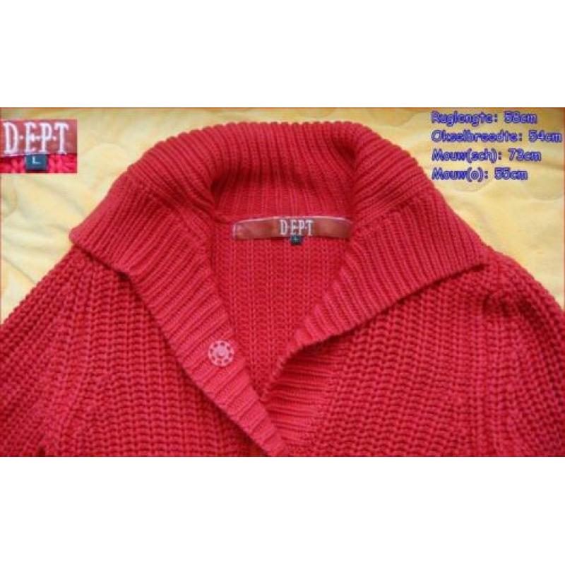 DEPT rode vest maat L zgan