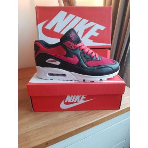 Nike air max 90 rood zwart wit Maat 40 41 42 43 44 46 NIEUW
