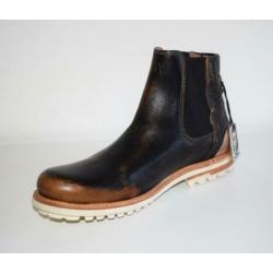 YELLOW CAB - leren chelsea enkelboots Brown - maat 41