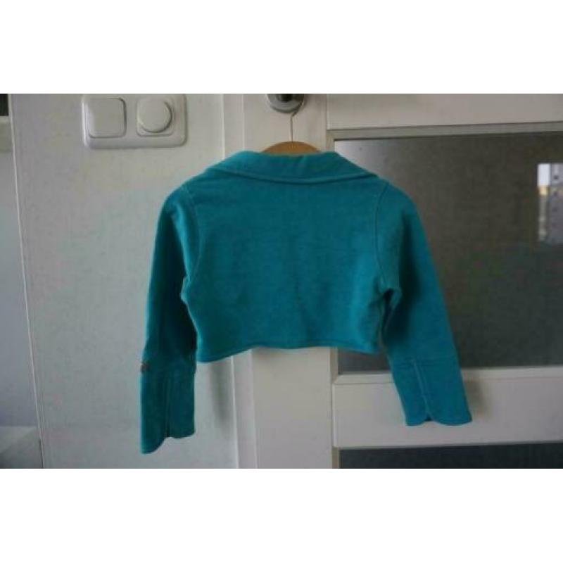 ZGAN Barbara Farber Vest Vestje Bolero Petrol Blauw Groen 98