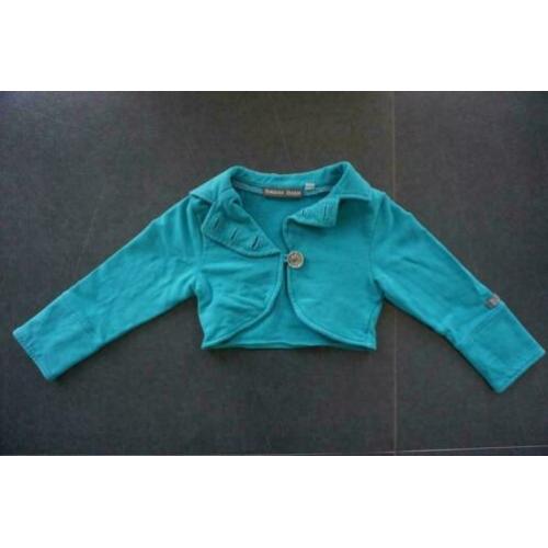 ZGAN Barbara Farber Vest Vestje Bolero Petrol Blauw Groen 98