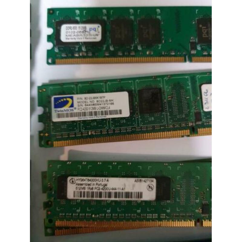 Partij DDR2 512MB Desktop geheugen PC2-4200 533 CL4 6400 800