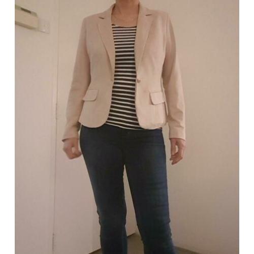 Nieuw! Mt 38 in Front zachtroze suedine gevoerde blazer