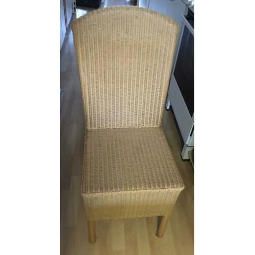 Vier originele Lloyd loom Watford eetkamerstoelen, naturel