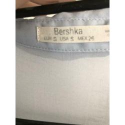 Doorzichtige lichtblauwe blouse maat s