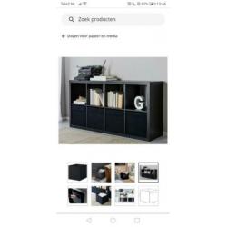 DRÖNA bakken van Ikea, zwarte zachte stof, 8 stuks