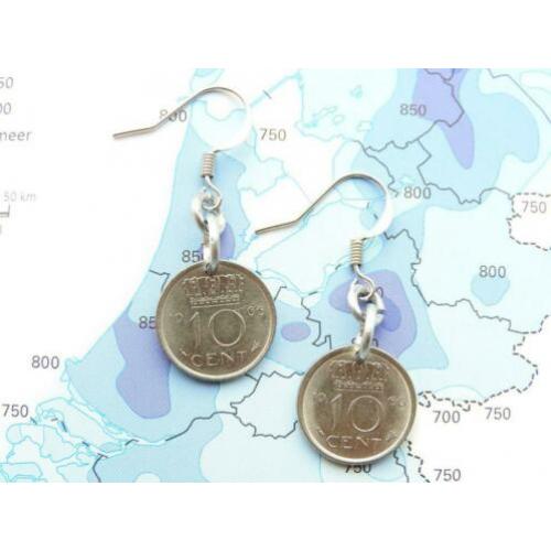 Oorbellen dubbeltje 1964 - 1965 - 1966 -1967 - 1968 - 1969