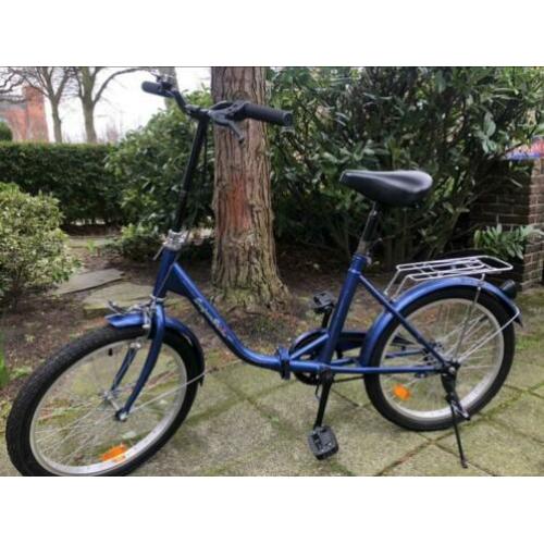Mooie blauwe vouwfiets te koop