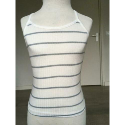 LEVV top / shirt wit / grijs NIEUW mt 122 / 128 WH