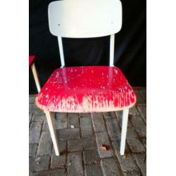 retro slaapkamersetje rood wit van 45 voor 25 euro vintage