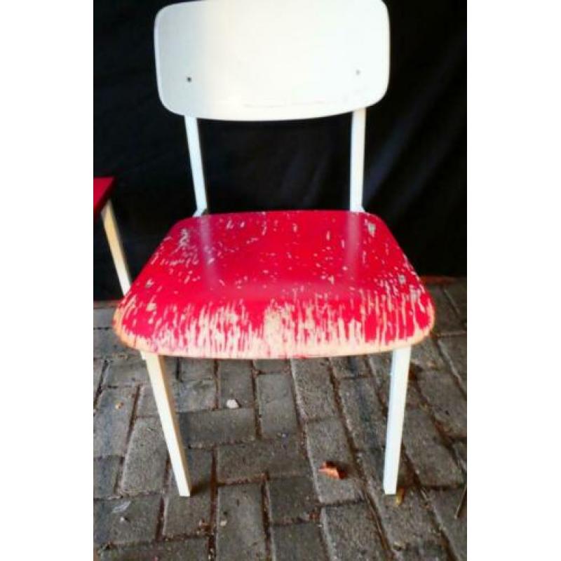 retro slaapkamersetje rood wit van 45 voor 25 euro vintage