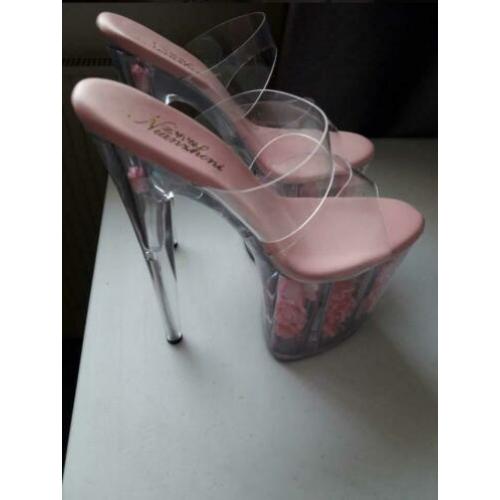 Hoge hakken paaldanseres schoenen maat 38 helemaal nieuw!