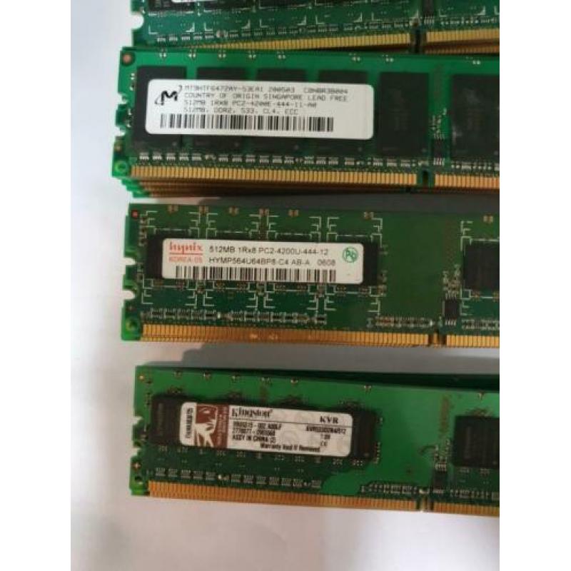 Partij DDR2 512MB Desktop geheugen PC2-4200 533 CL4 6400 800