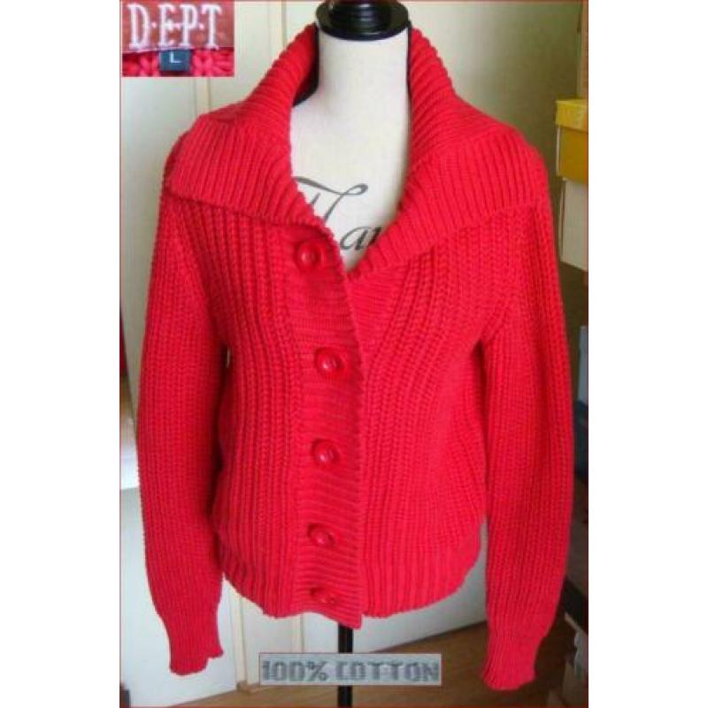 DEPT rode vest maat L zgan