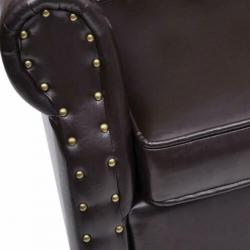 Luxe Comfortabele Chesterfield Oor Fauteuil Antiek-Bruin!!!