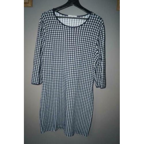 Jurk Susskind blauw/wit