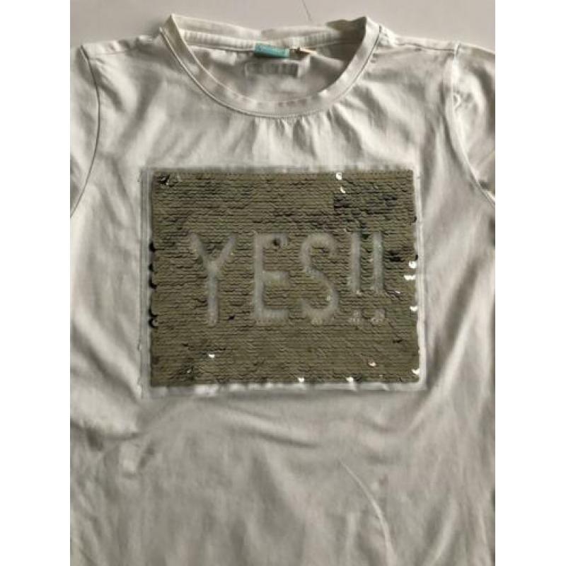 Indian Blue jeans ecru shirt maat 140 reversibel
