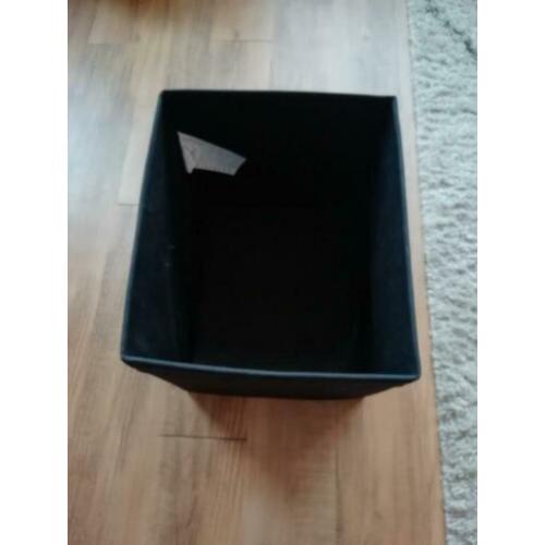 DRÖNA bakken van Ikea, zwarte zachte stof, 8 stuks