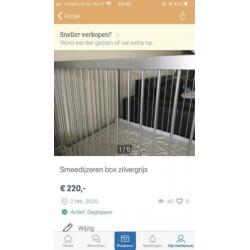 zilverkleurige box smeedijzer