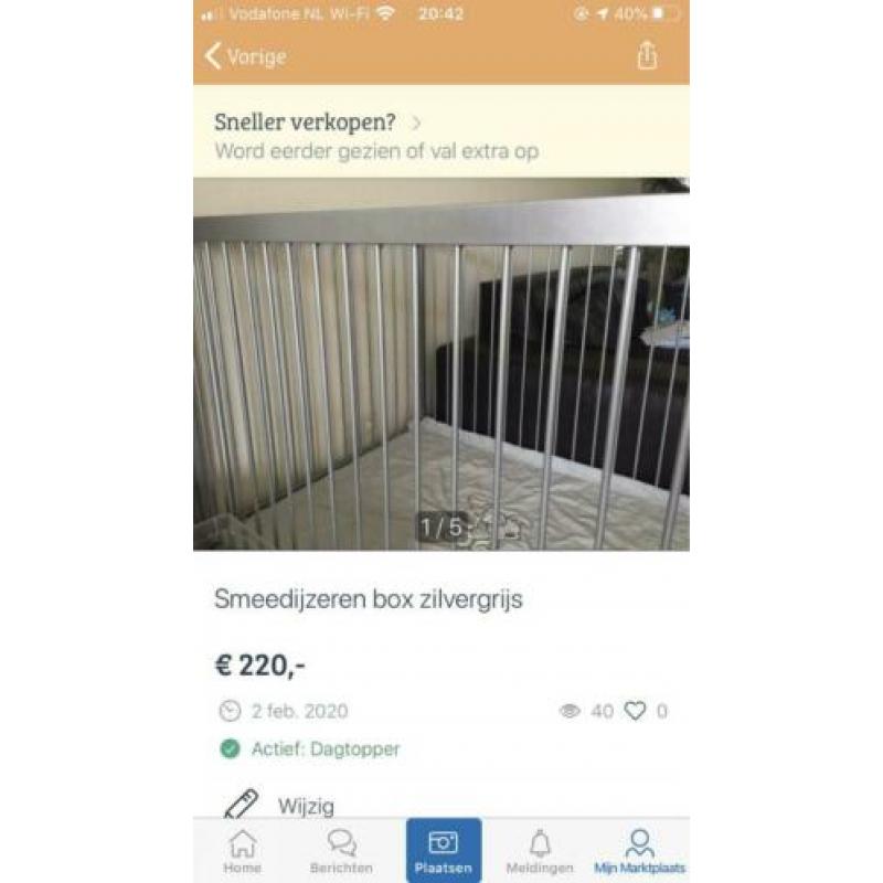 zilverkleurige box smeedijzer