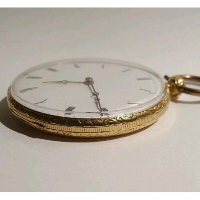 18 karaat gouden zakhorloge