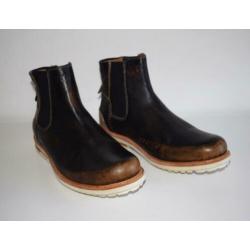 YELLOW CAB - leren chelsea enkelboots Brown - maat 41
