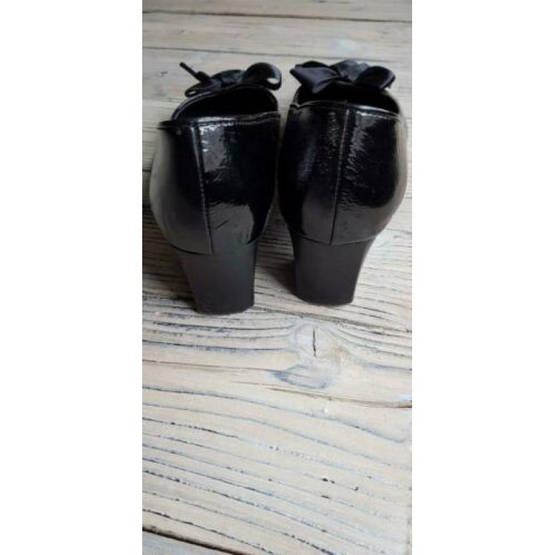 Zwarte lak schoenen leren pumps met hak