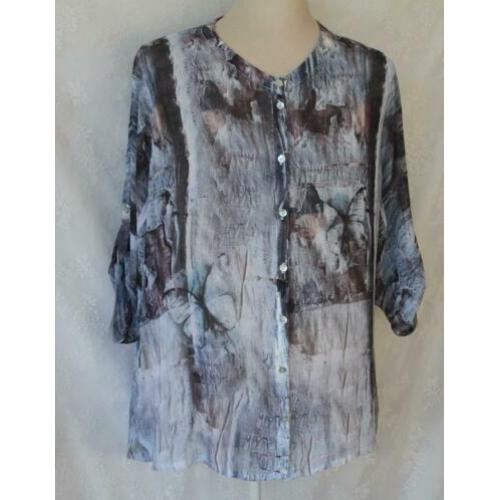 taupe blauwe blouse/top maat 46 van MISSY