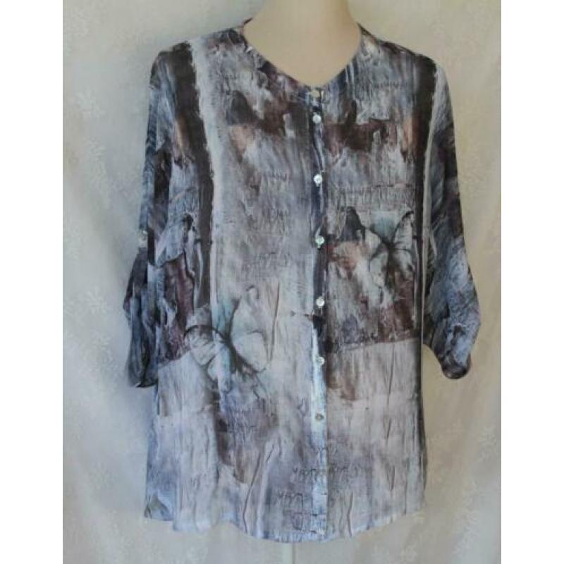 taupe blauwe blouse/top maat 46 van MISSY