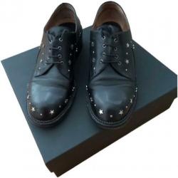 LAURENCE DACADE zwarte kalfslederen veterschoenen met studs
