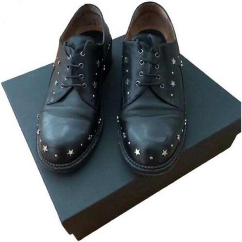LAURENCE DACADE zwarte kalfslederen veterschoenen met studs