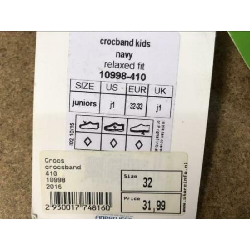 Crocs crocsband navy maat 32