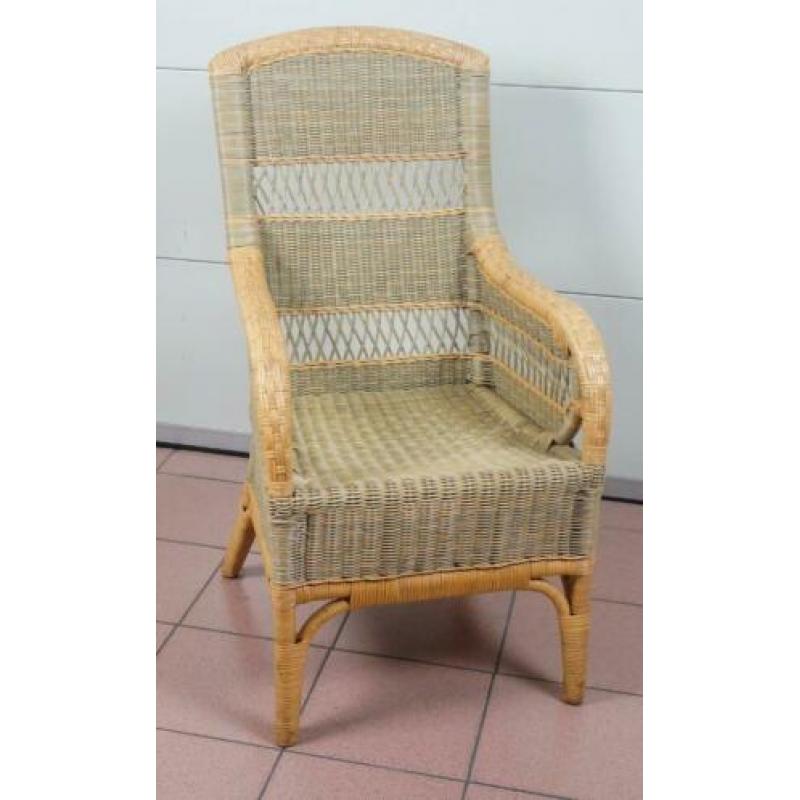 Rieten Slaapkamerstoel, Rotan Bedroom Fauteuil