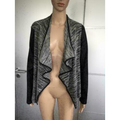 B964 Pimkie: grijs vest vestje jasje Maat M=38/40