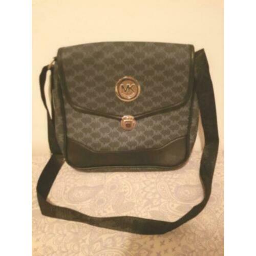 NIEUW MK tas zwart/grijs met goudaccenten