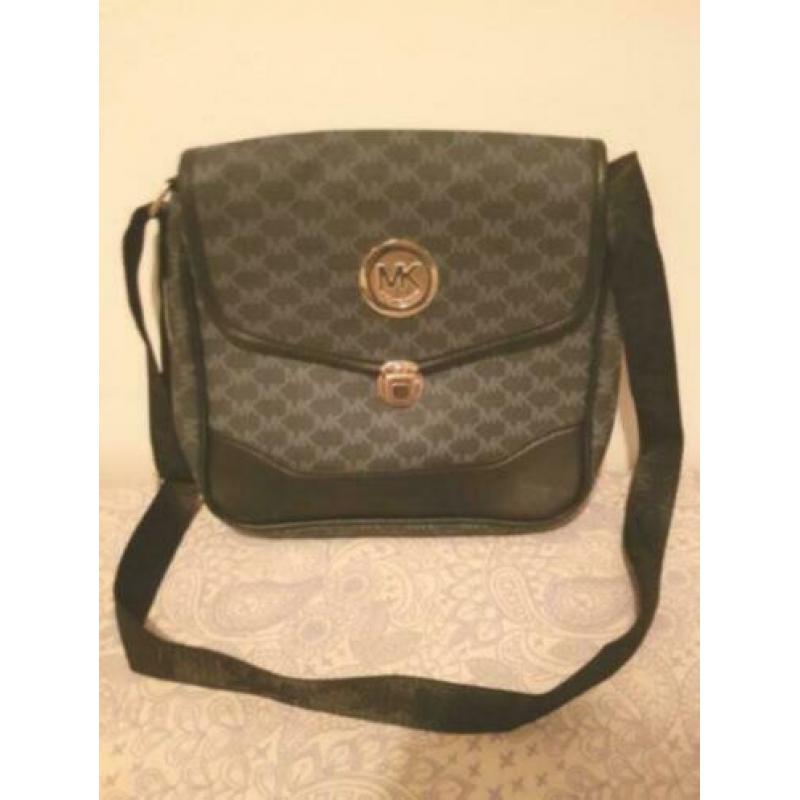 NIEUW MK tas zwart/grijs met goudaccenten