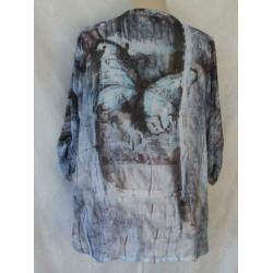 taupe blauwe blouse/top maat 46 van MISSY