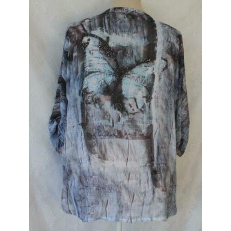 taupe blauwe blouse/top maat 46 van MISSY