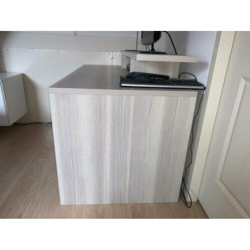 Bureau robuust greywash met ladeblok