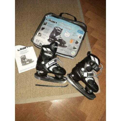 Kinder schaatsen Ukan verstelbaar maat 30-33 zwart nieuw