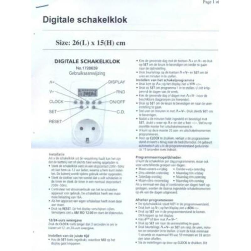 Tijdschakelaar, merk: TIMESELECT, type: 1724846