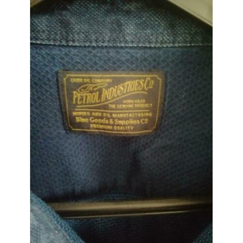 Denim overhemd petrol industries maat m
