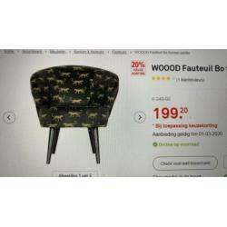 Stoere Fauteuil zwart/luipaard