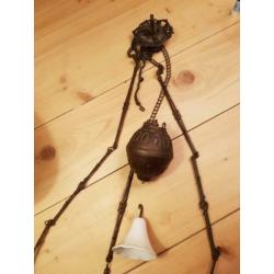 Antieke hang olie lamp