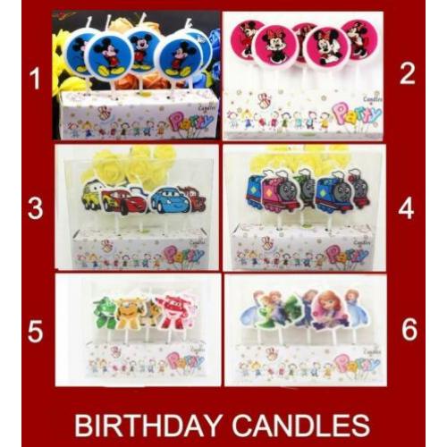 Birthday Kaarsen Cars,Superwings,Pr. Sofia &Thomas de Trein