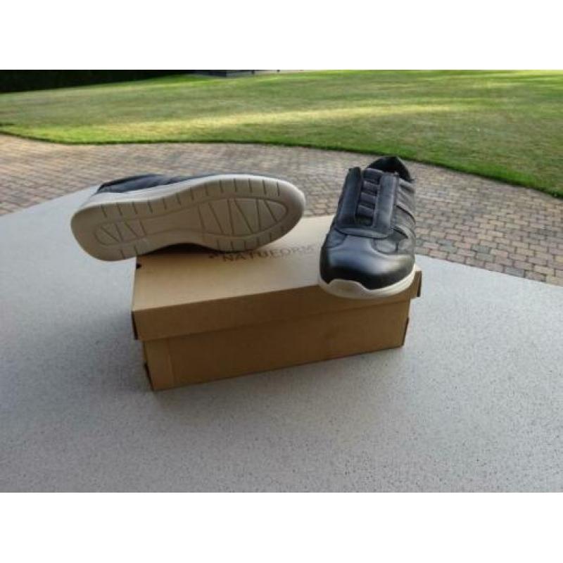 NIEUW Maat 43/44 Echt Leren Instap schoenen. De comfort NAT